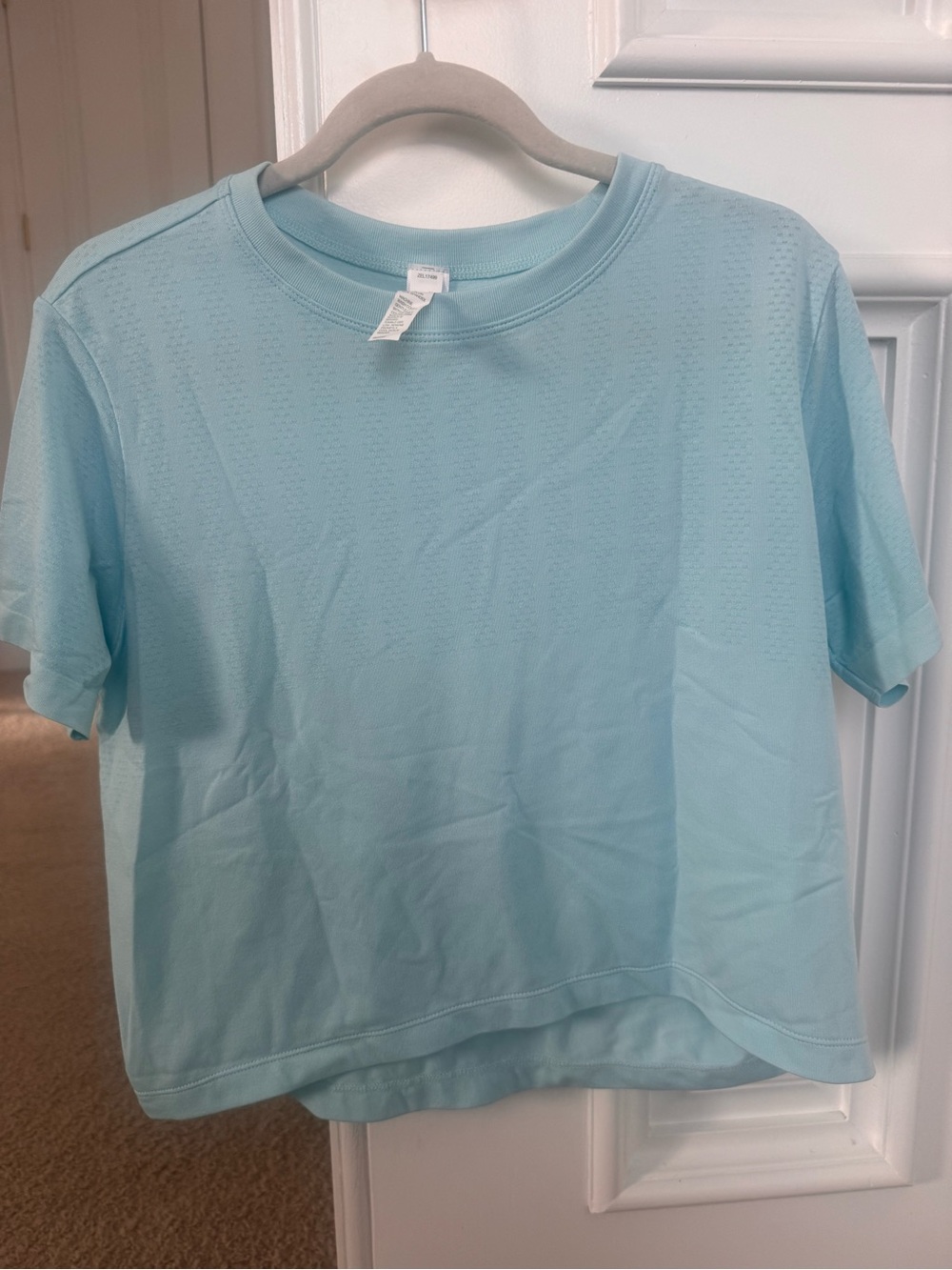 Zella girl light blue dry fit Short Sleeve Top size 12 excellent condition